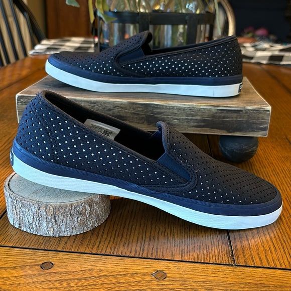 Navy Blue Sperry Topsiders Size 8 - Picture 2 of 7